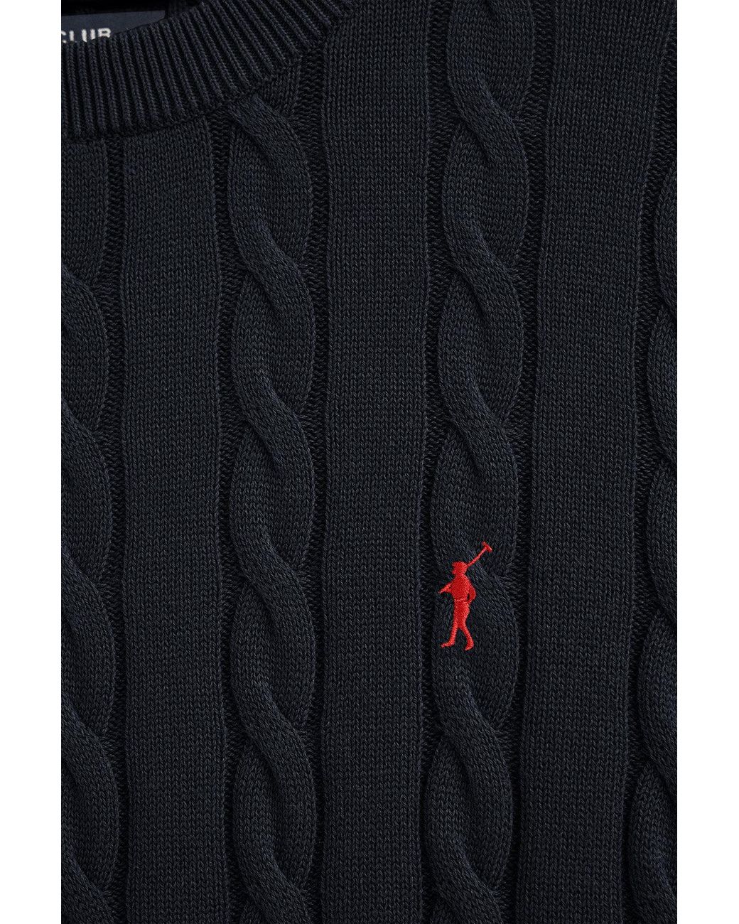 Set Uomo Di Due Pullover Lavorati A Maglia (Blu E Nero) di POLO CLUB in Black da Uomo