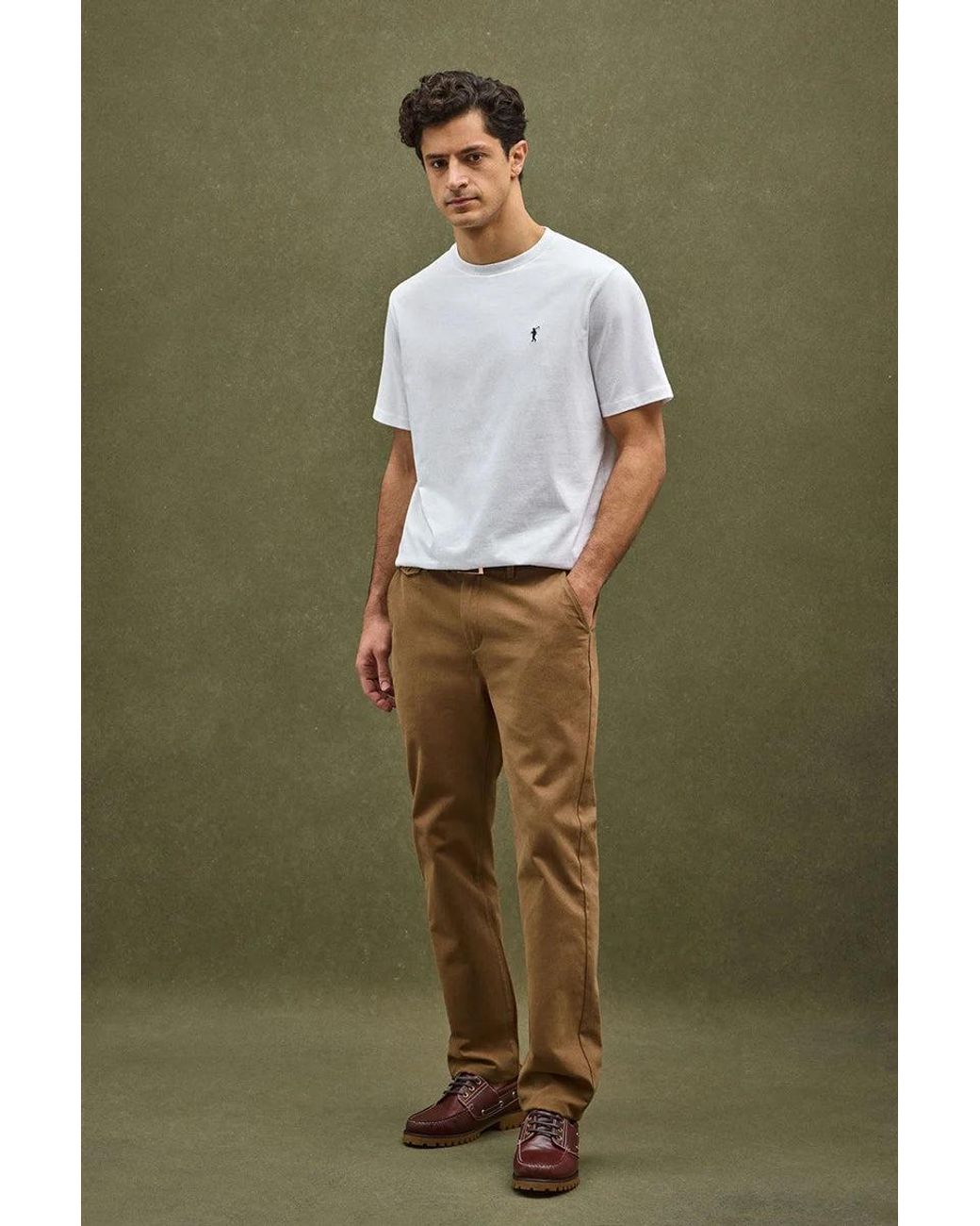 Maglietta Bianca A Maniche Corte E Ricamo Rigby Go di POLO CLUB in White da Uomo