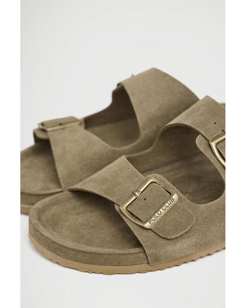Sandalo Bio Keat Color Sabbia Con Fibbie E Logo di POLO CLUB in Multicolor da Uomo
