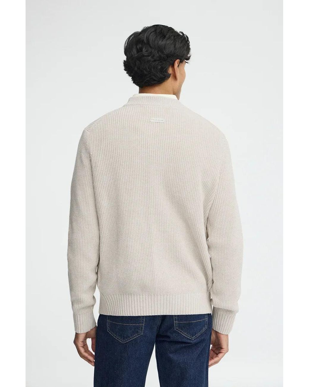 Cardigan Crema Con Scollo A V E Fit Ampio Con Logo di POLO CLUB in Red da Uomo