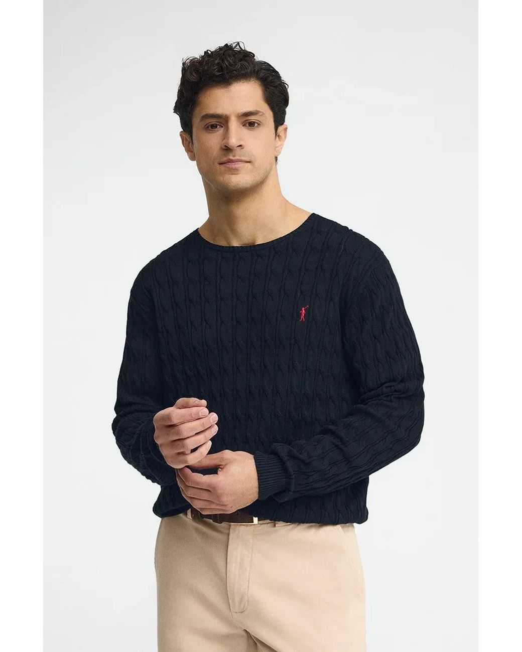 Maglione Blu Marino di POLO CLUB in Blue da Uomo