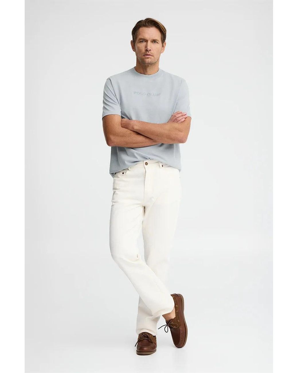 Maglietta Azzurra, Dal Fit Amplio Con Ricamo di POLO CLUB in Green da Uomo