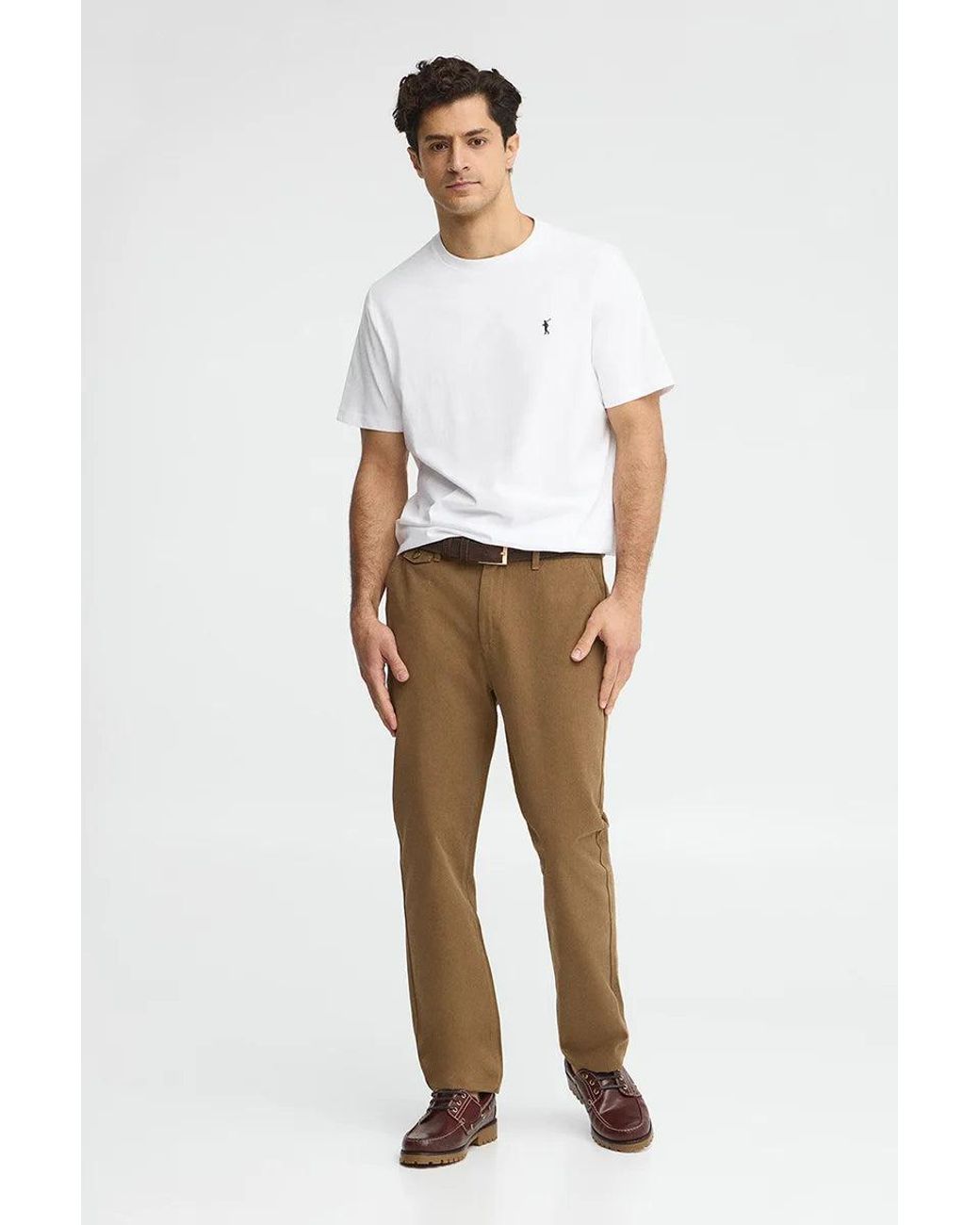 Maglietta Bianca A Maniche Corte E Ricamo Rigby Go di POLO CLUB in White da Uomo