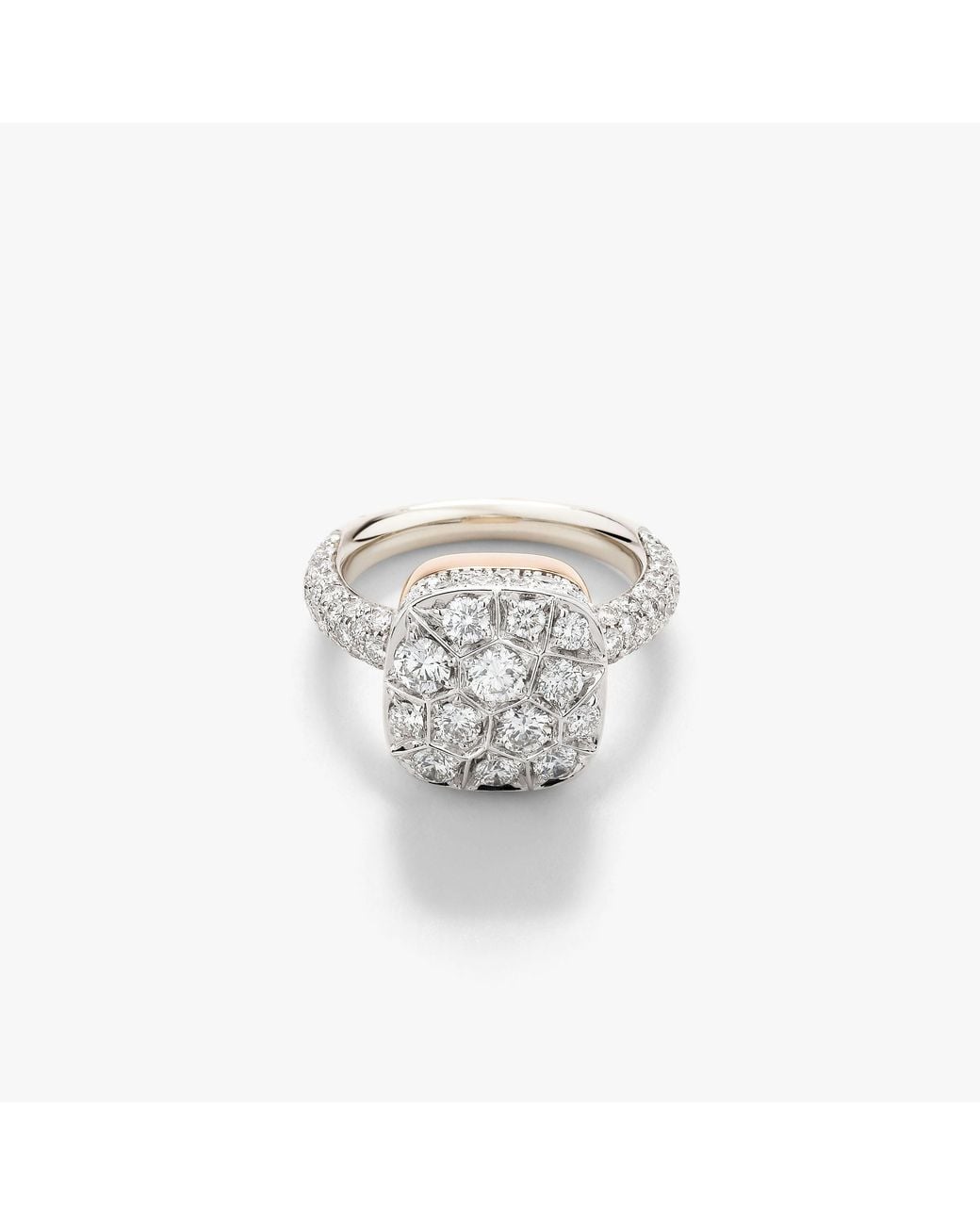 Pomellato White Solitaire Grosser Ring Nudo