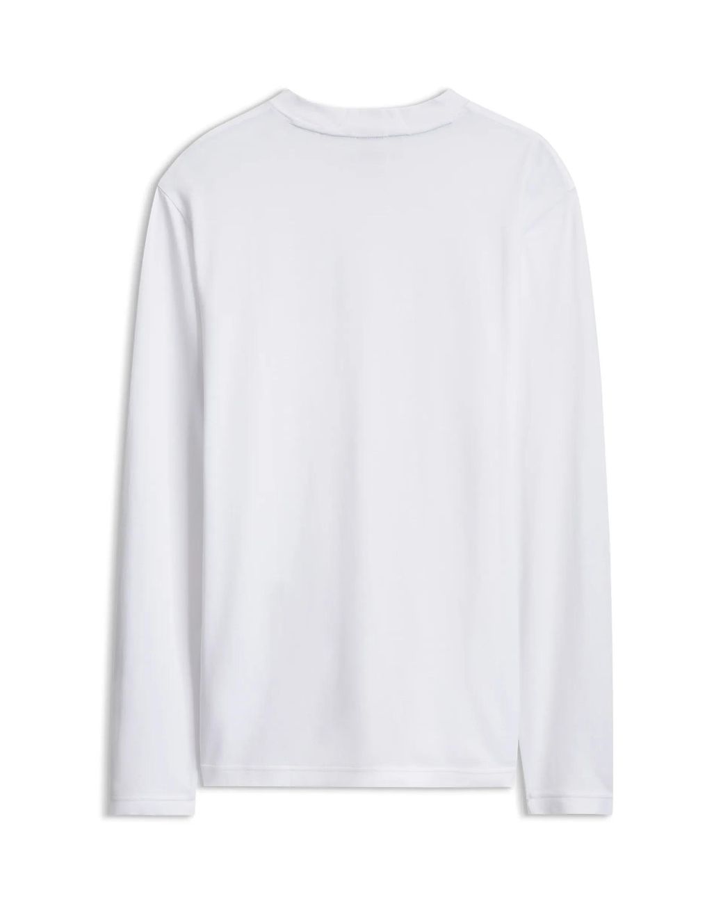Porsche Lifestyle White Long-Sleeved T-Shirt With Gloss Logo for men