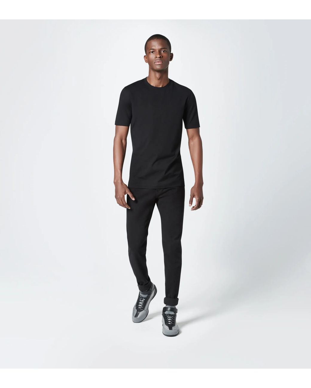 Porsche Design Black Crew Neck T-Shirt for men