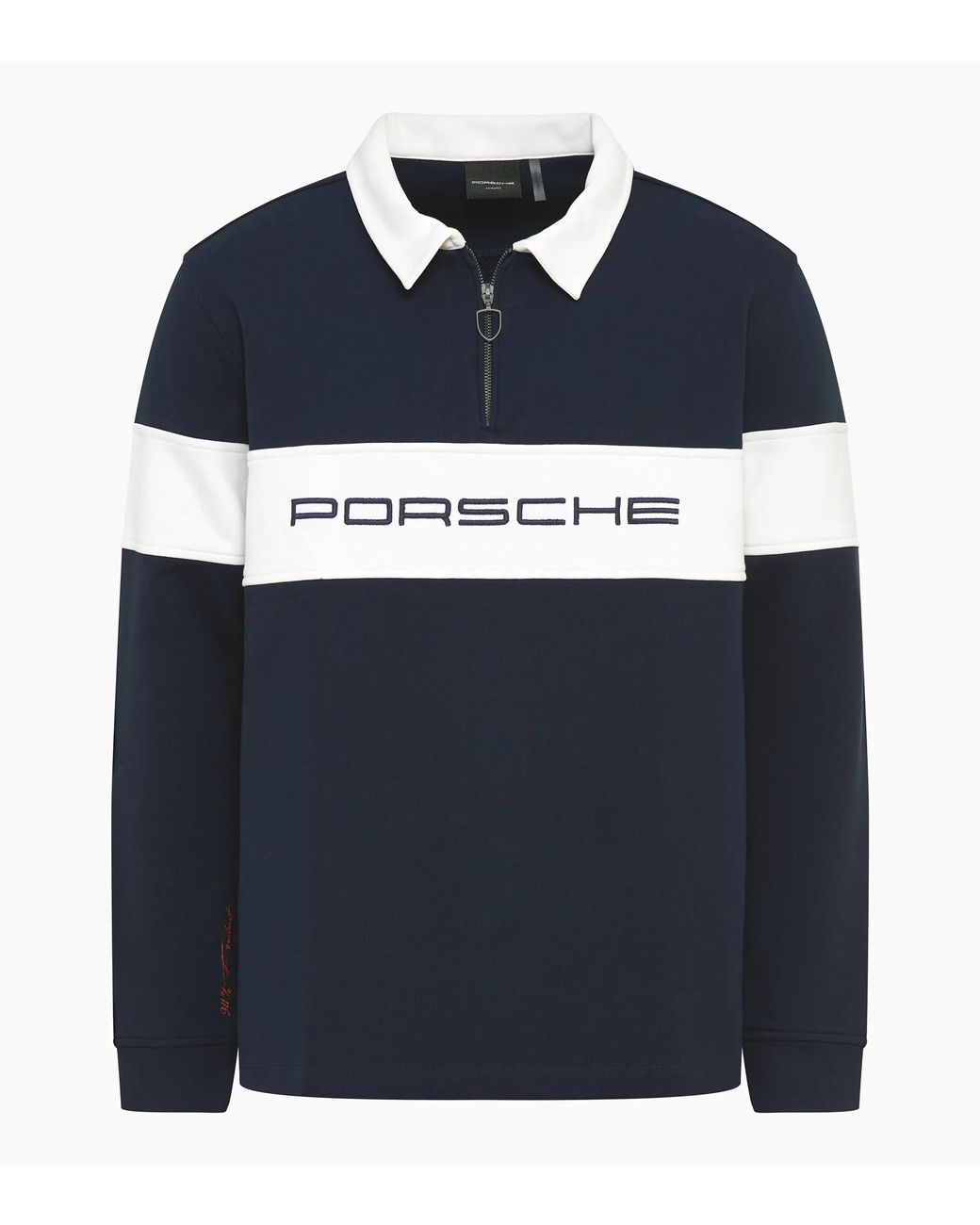 Porsche Lifestyle Blue Retro Rugby Shirt