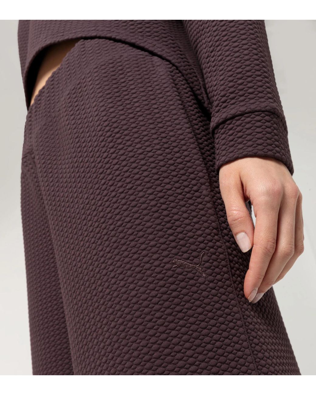 Porsche Lifestyle Brown Textured Trousers – Yoga Capsule Collection