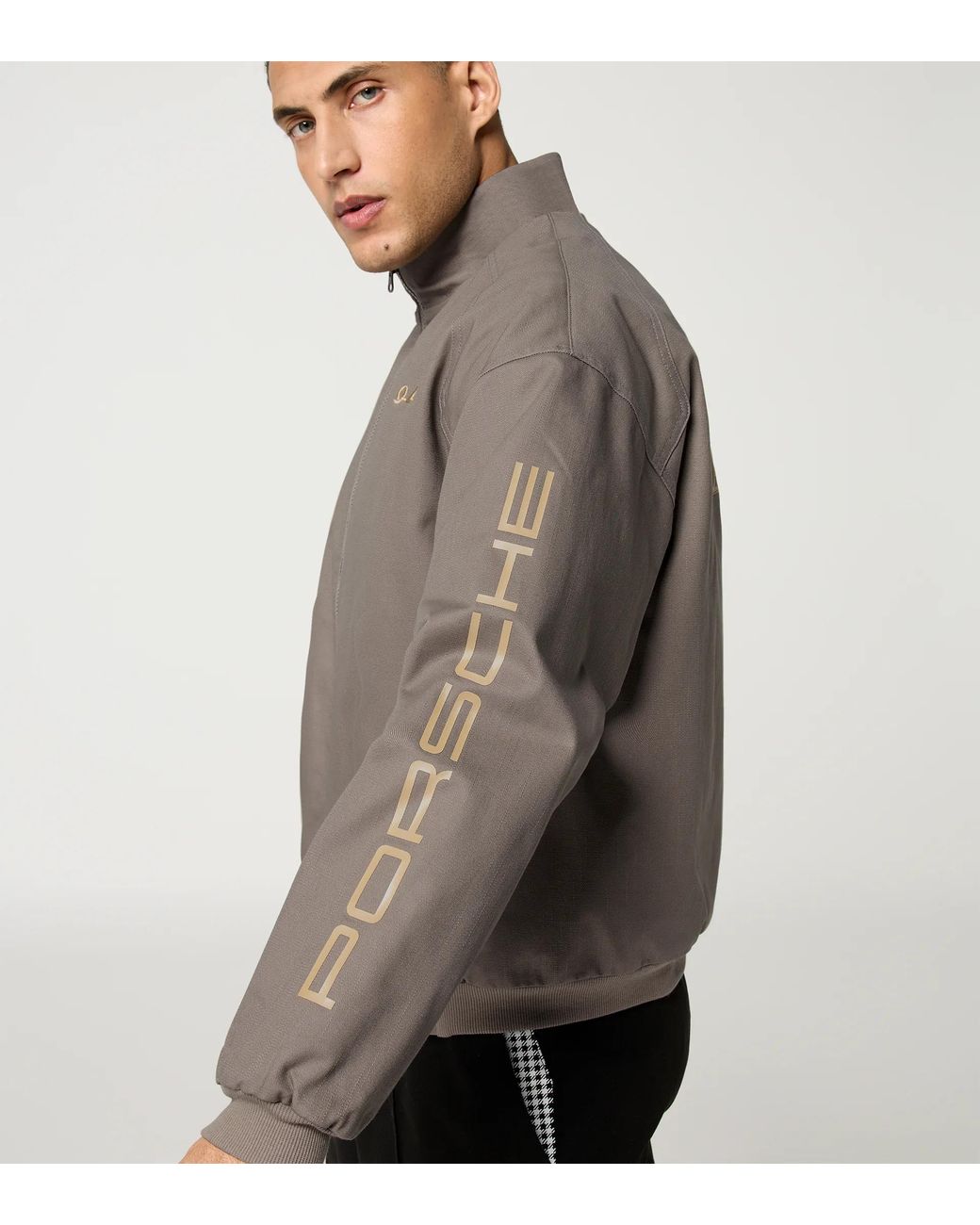 Porsche Lifestyle Gray Pepita Lifestyle Jacket – Porsche Legacy X Puma for men