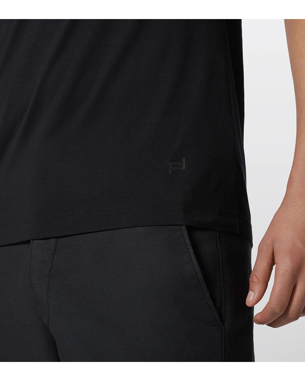 Porsche Design Black V-Neck T-Shirt for men