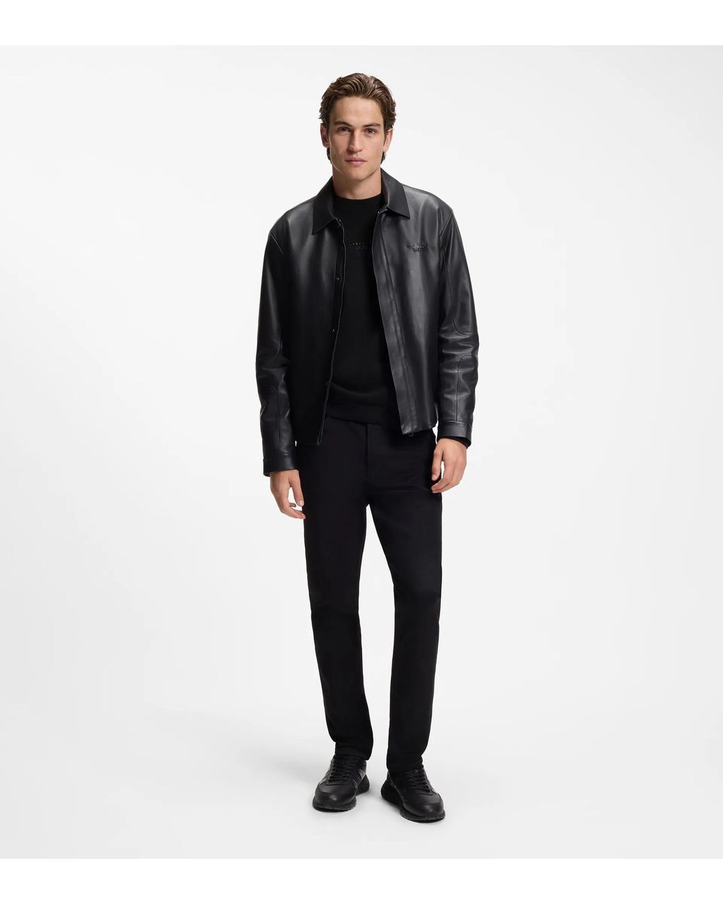Porsche Lifestyle Black Sweater With Ottoman-Structured Panels for men