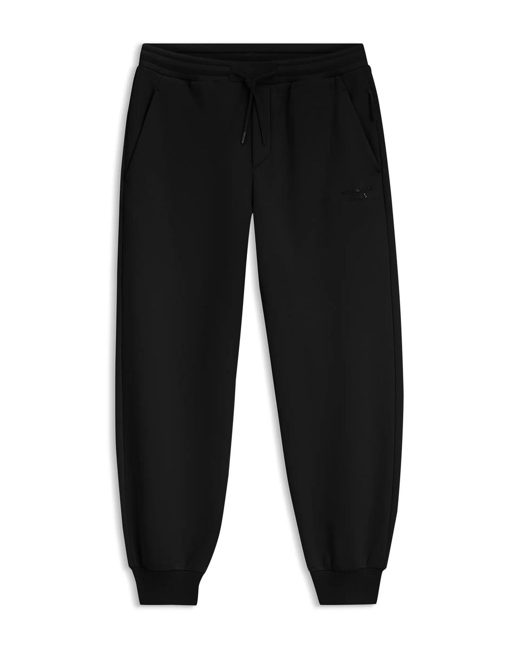 Porsche Lifestyle Black Stretch-Jersey Tracksuit Bottoms With Logo for men