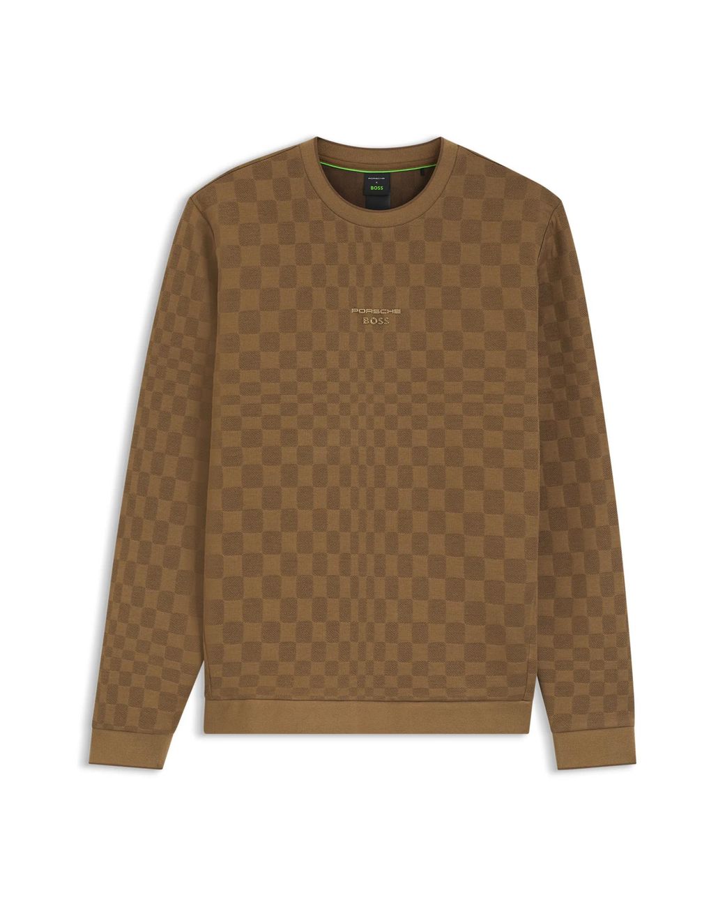 Porsche Lifestyle Natural Sweatshirt With Pascha Check Jacquard for men