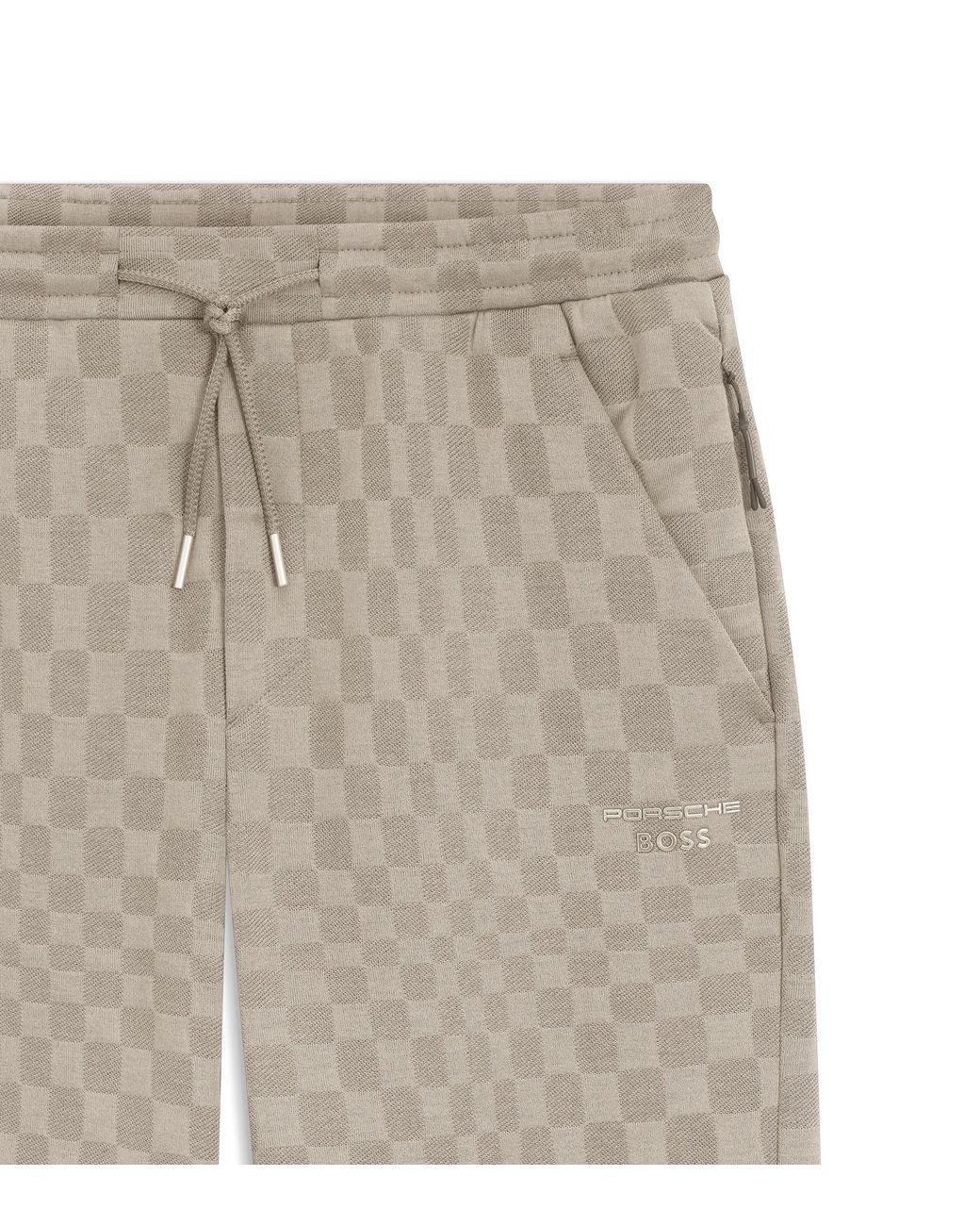 Porsche Lifestyle Gray Tracksuit Bottoms With Pascha Pattern for men