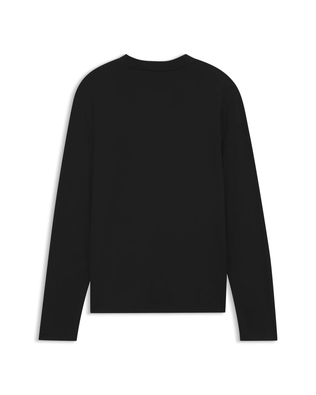 Porsche Lifestyle Black Long-Sleeved T-Shirt With Gloss Logo for men