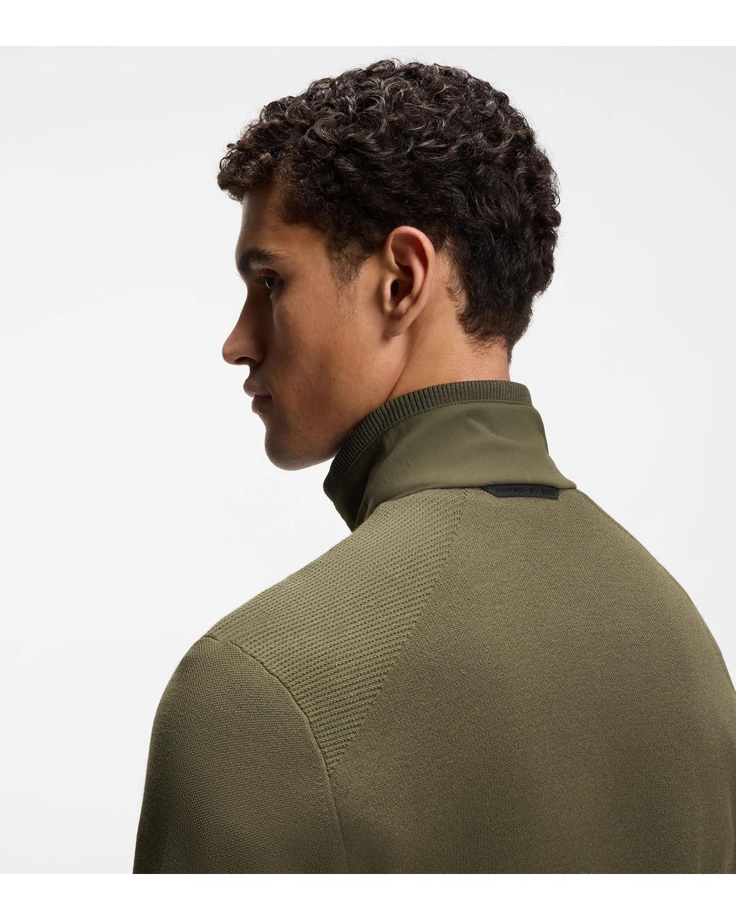 Porsche Lifestyle Green Hybrid Jacket With Silk for men