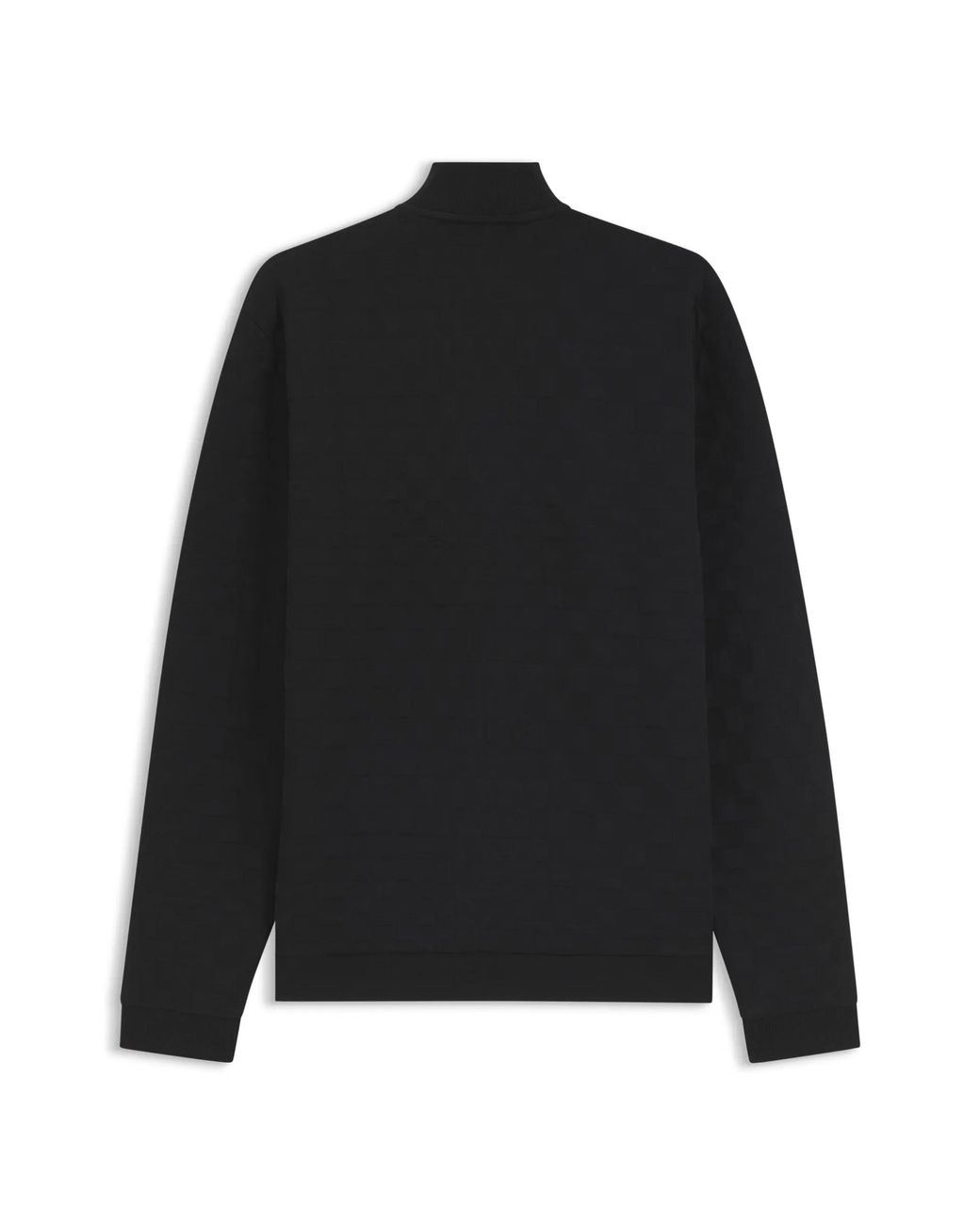 Porsche Lifestyle Black Zip-Up Sweatshirt With Pascha-Check Jacquard for men