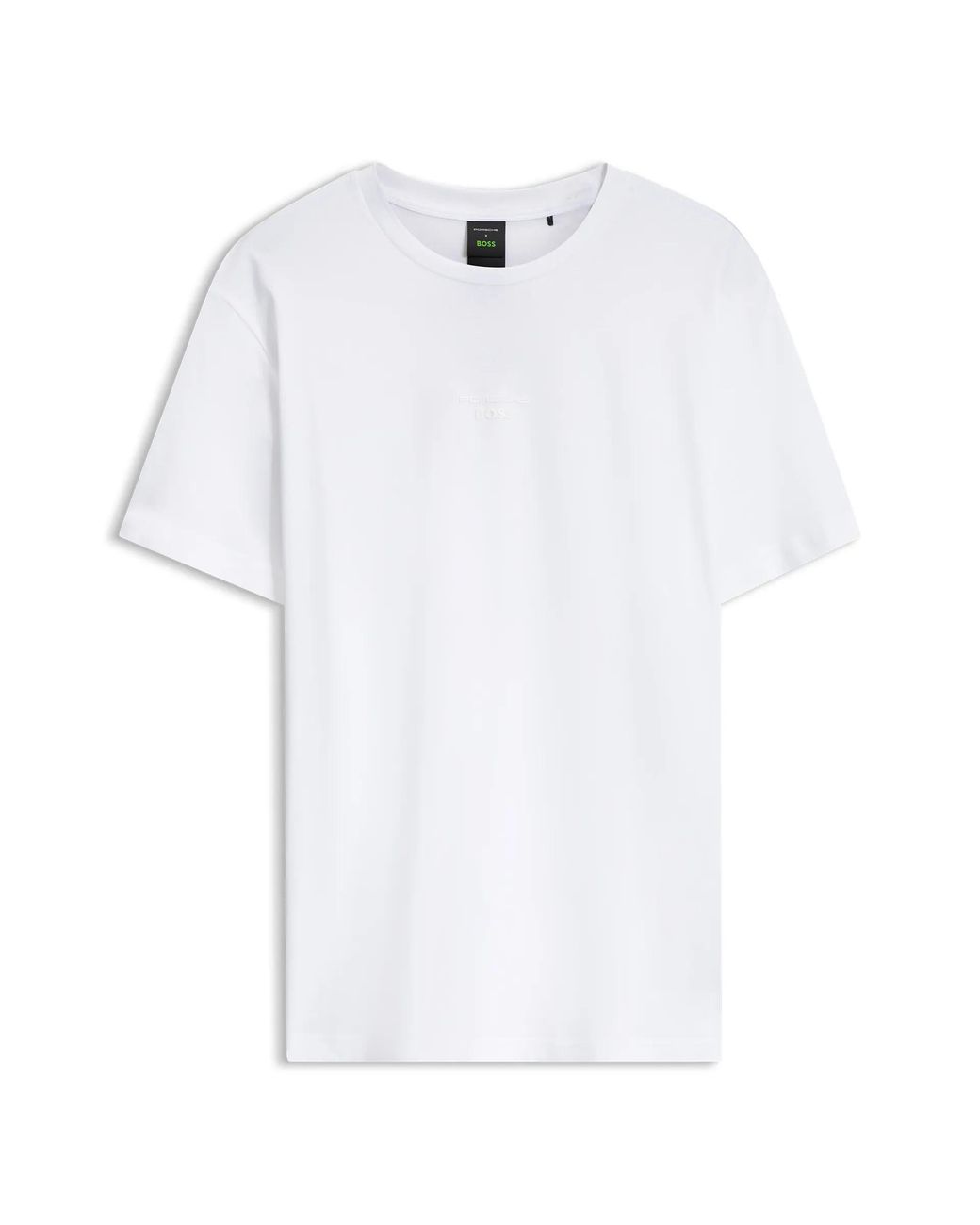 Porsche Lifestyle White Mercerised-Cotton T-Shirt With Gloss Logo for men
