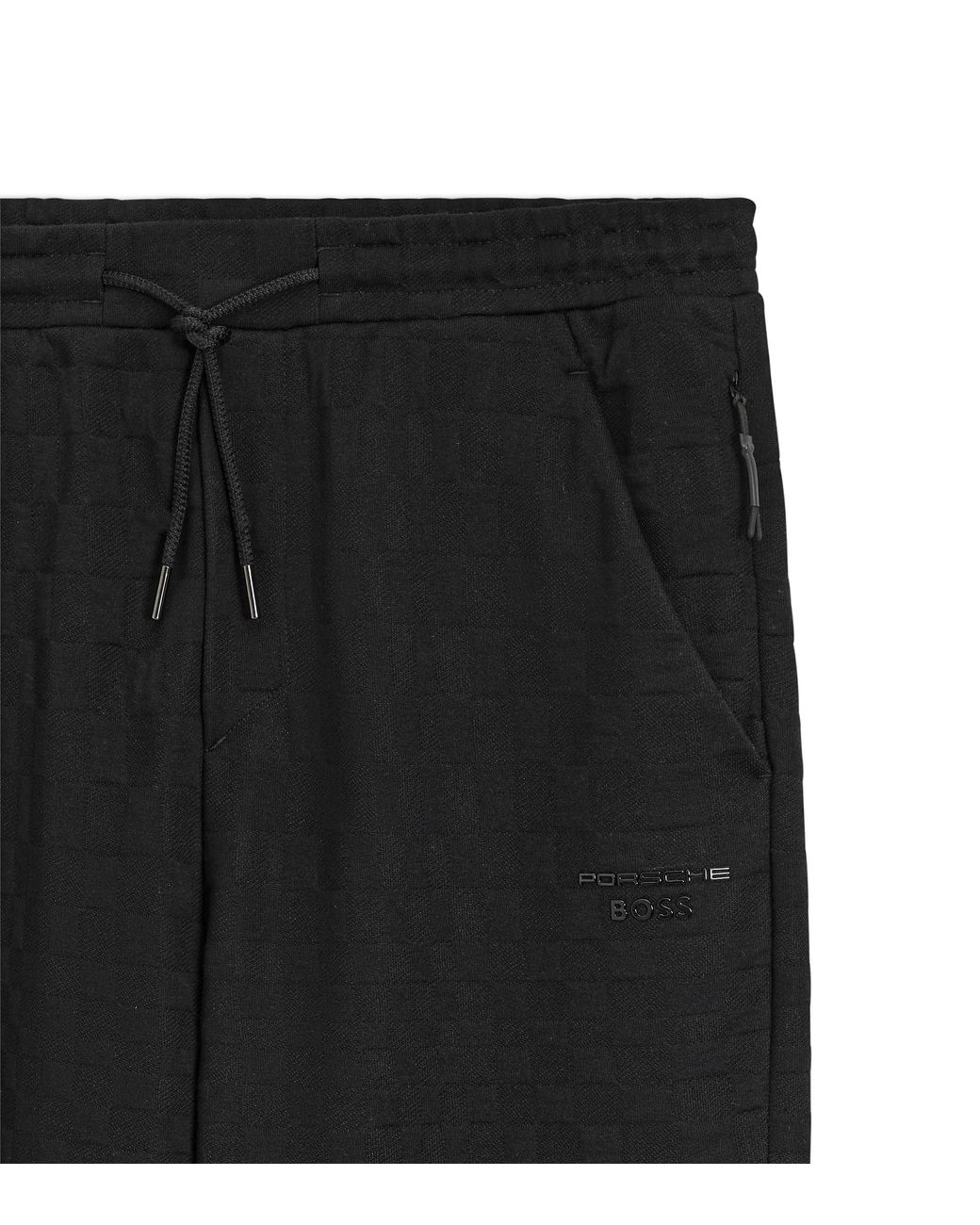 Porsche Lifestyle Black Tracksuit Bottoms With Pascha Pattern for men
