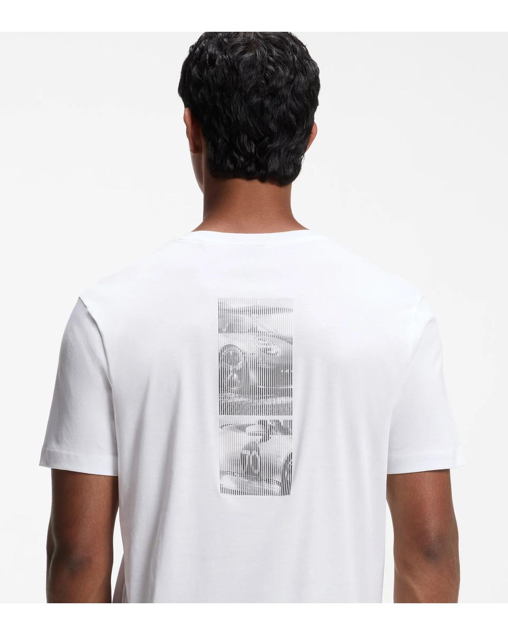 Porsche Lifestyle White Mercerised-Cotton T-Shirt With Gloss Logo for men