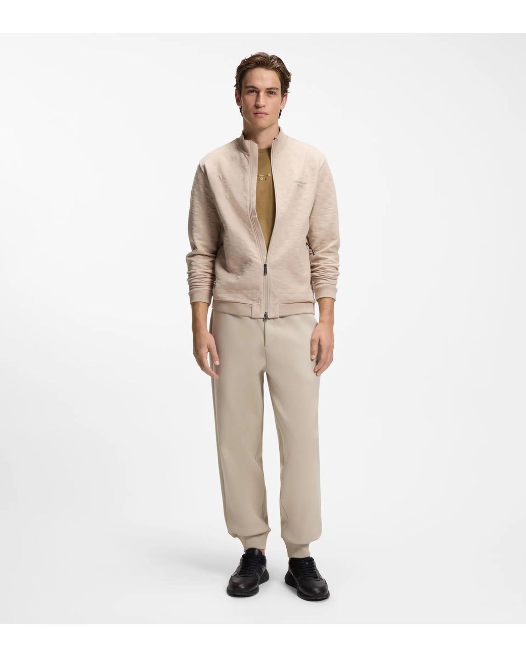 Porsche Lifestyle Jogginghose Aus Stretch-Jersey Mit Logo in Natural für Herren