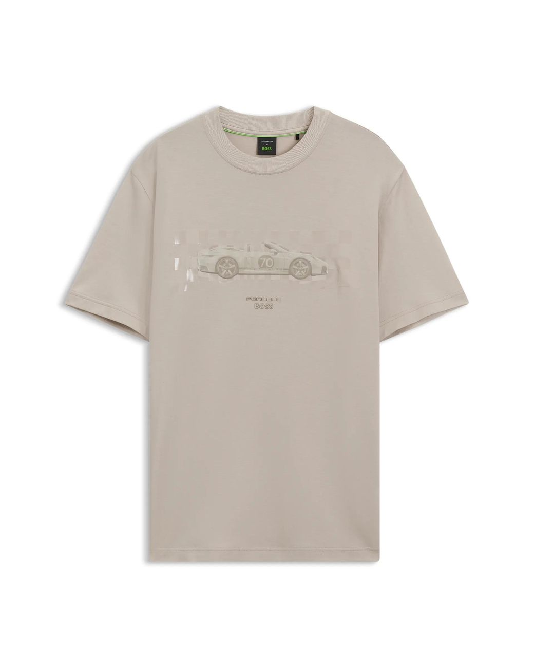 Porsche Lifestyle White T-Shirt With Gloss Artwork for men