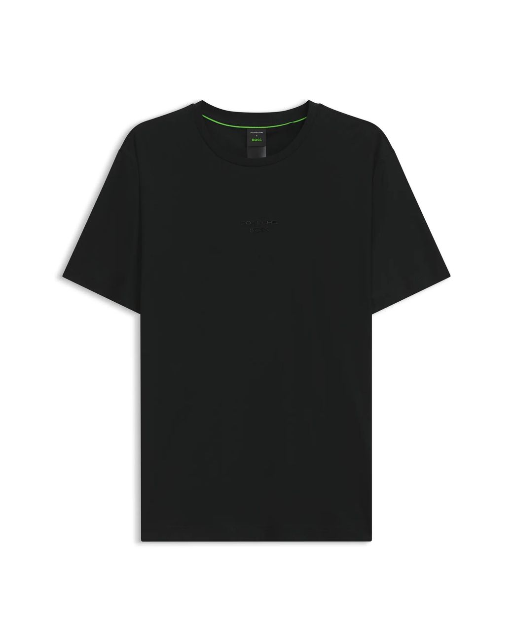Porsche Lifestyle Black Mercerised-Cotton T-Shirt With Gloss Logo for men