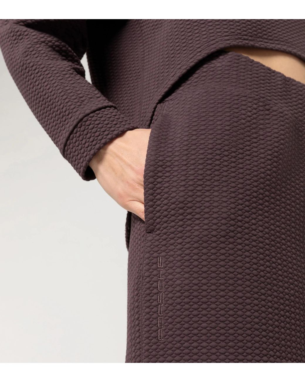Porsche Lifestyle Brown Textured Trousers – Yoga Capsule Collection