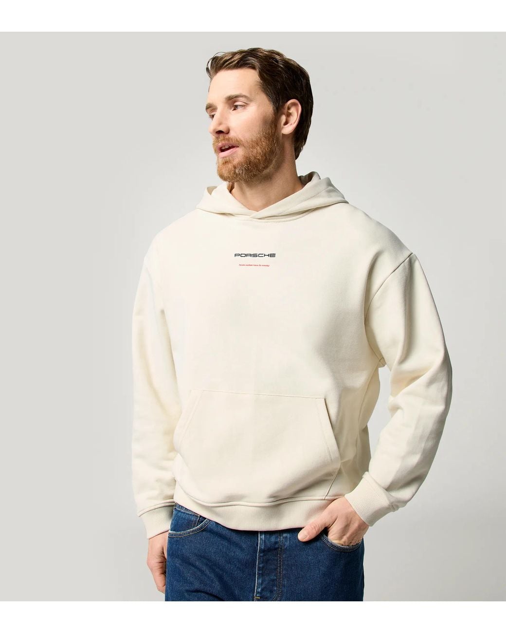 Porsche Lifestyle White Retro Hoodie