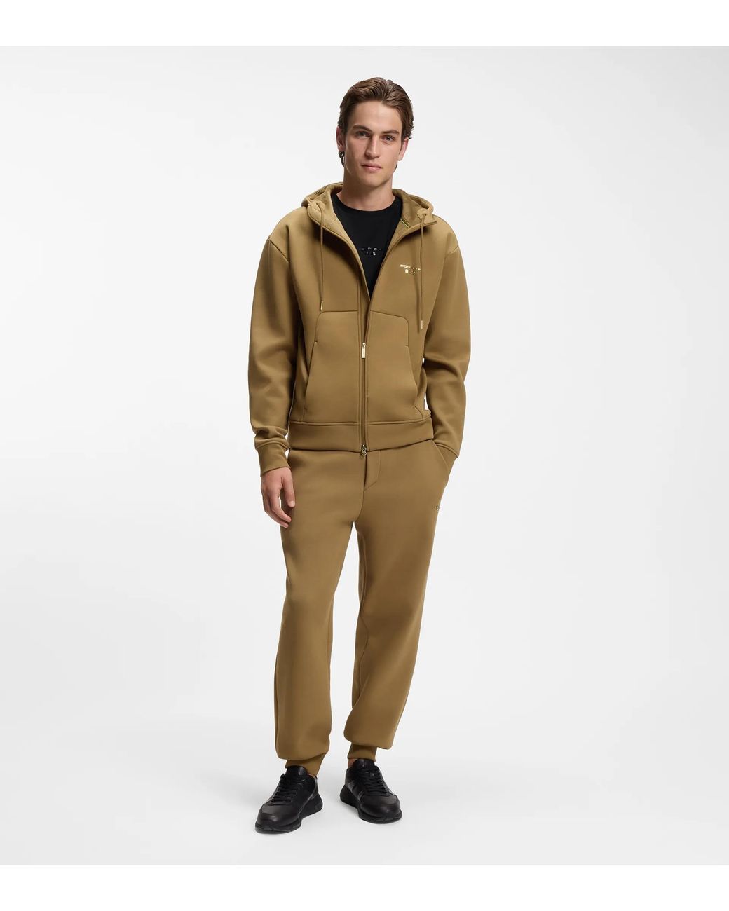 Porsche Lifestyle Natural Stretch-Jersey Tracksuit Bottoms With Logo for men