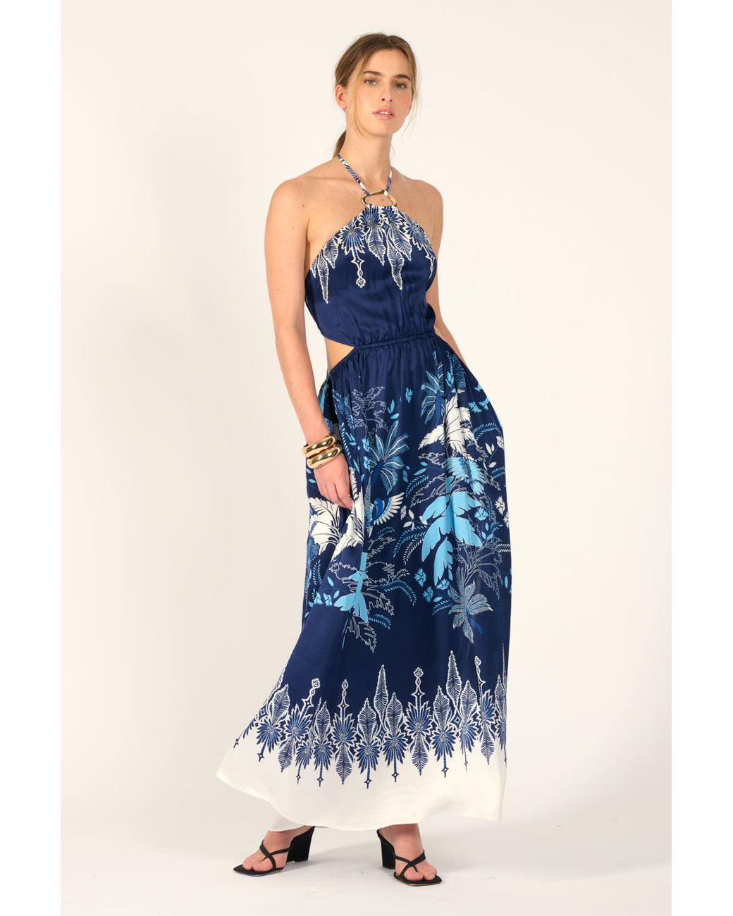 Poupette Long Dress Isore in Blue | Lyst