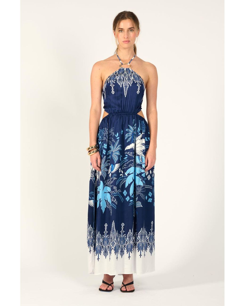 Poupette Long Dress Isore in Blue | Lyst