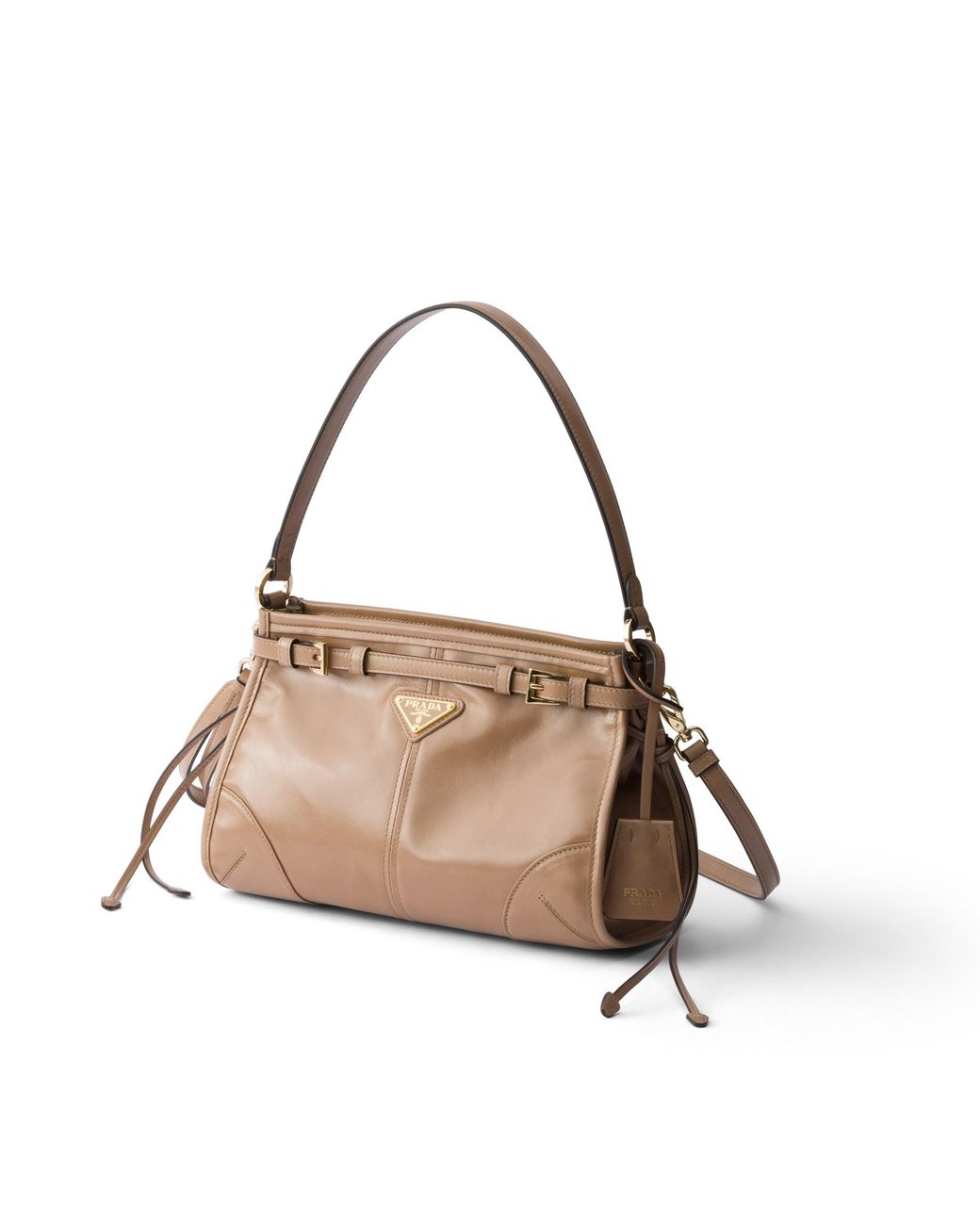 Prada Metallic Bonnie Small Leather Handbag