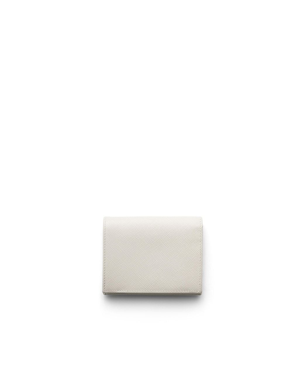 Prada White Small Saffiano Leather Wallet, Chalk