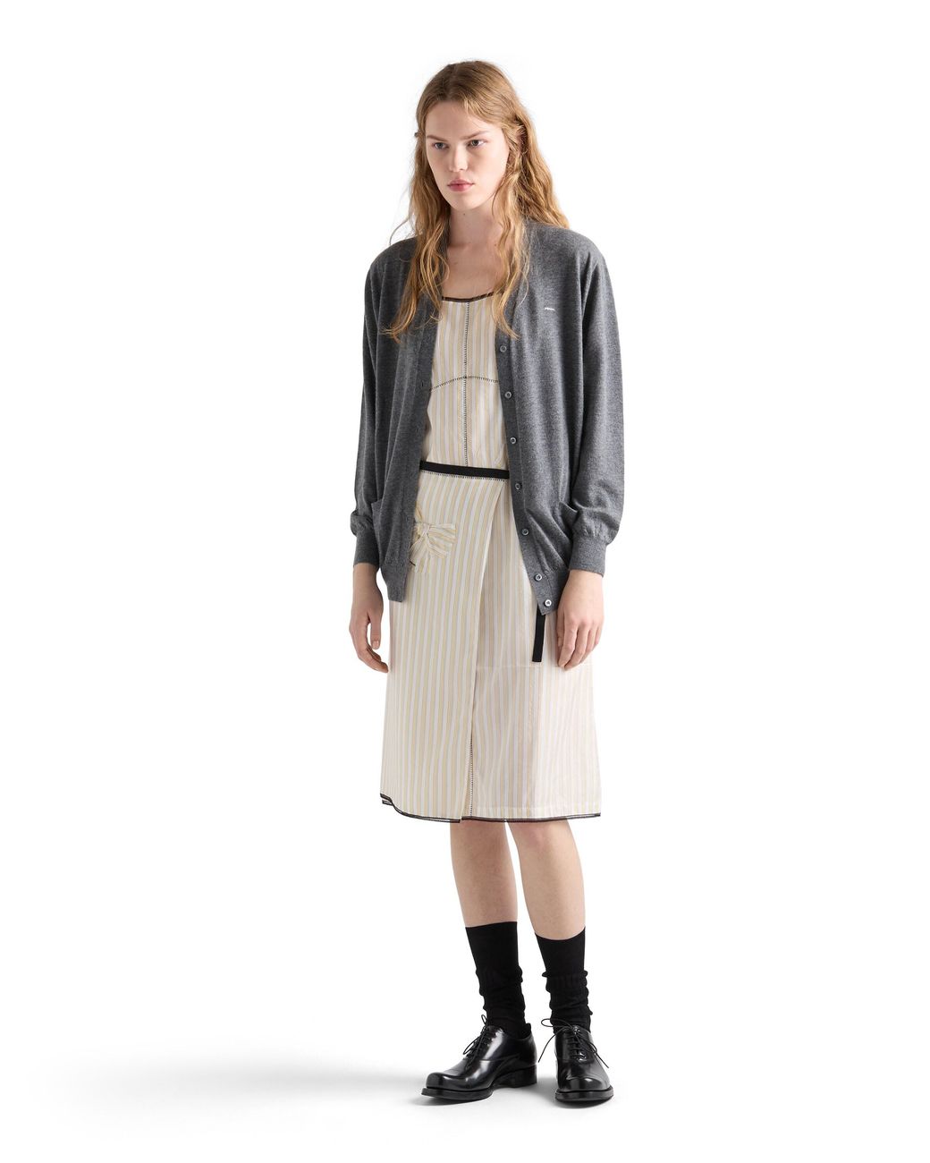 Prada Gray Cashmere Cardigan