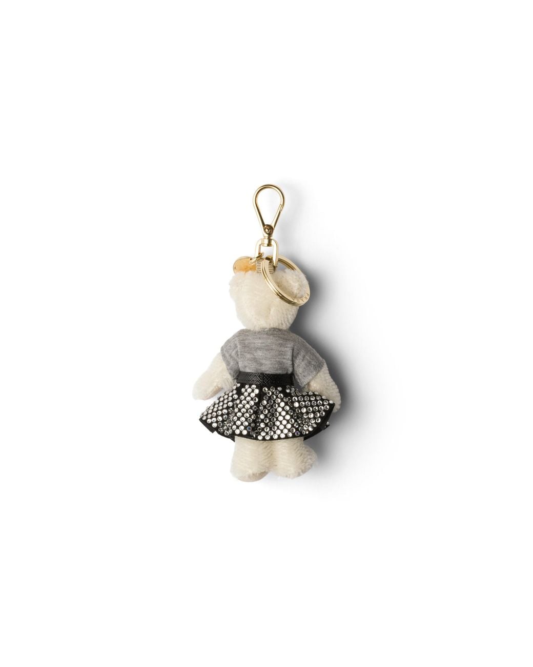Prada White Teddy Keychain Charm