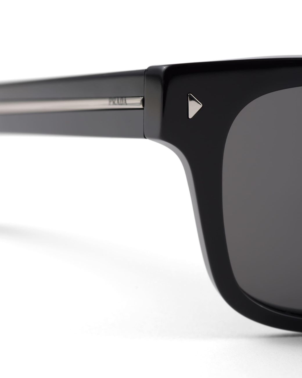 Prada Gray Sunglasses With Iconic Metal Plaque for men