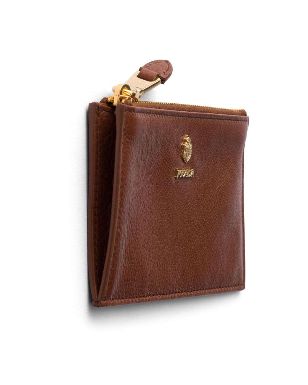 Prada Brown Leather Card Holder
