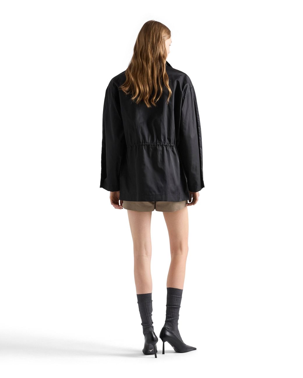Prada Black Re-Nylon Rain Jacket