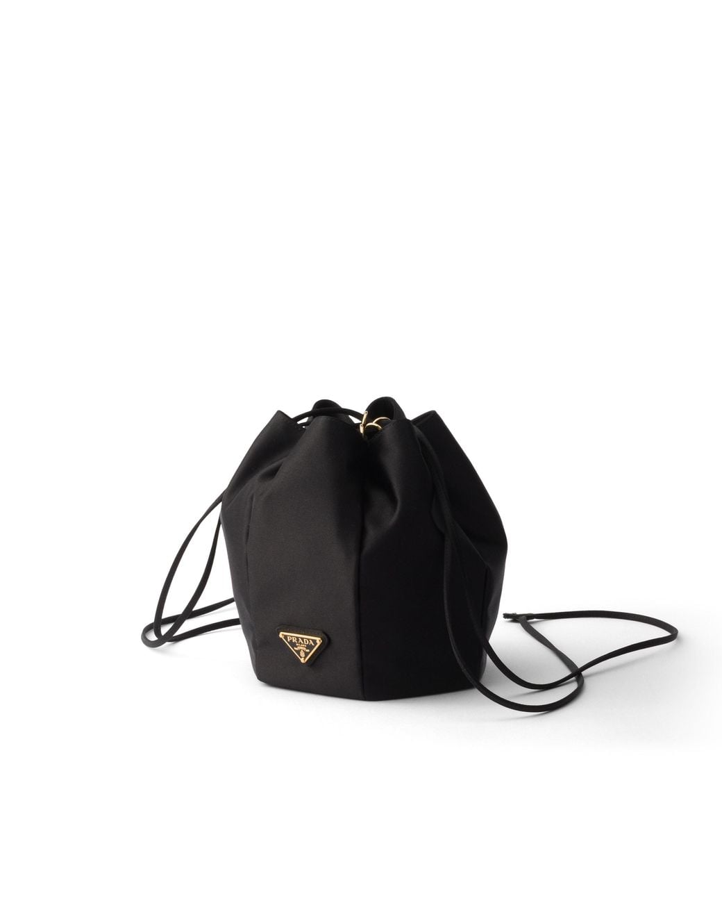 Prada Black Satin Mini Bucket Bag