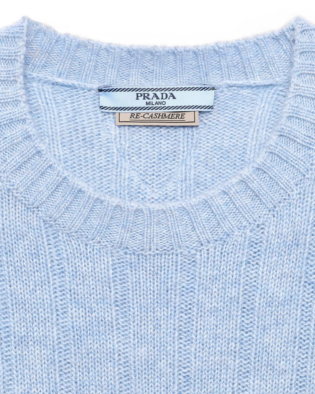 Re-Cashmere Crew-Neck Sweater, Mujer, Talla Prada de color Blue
