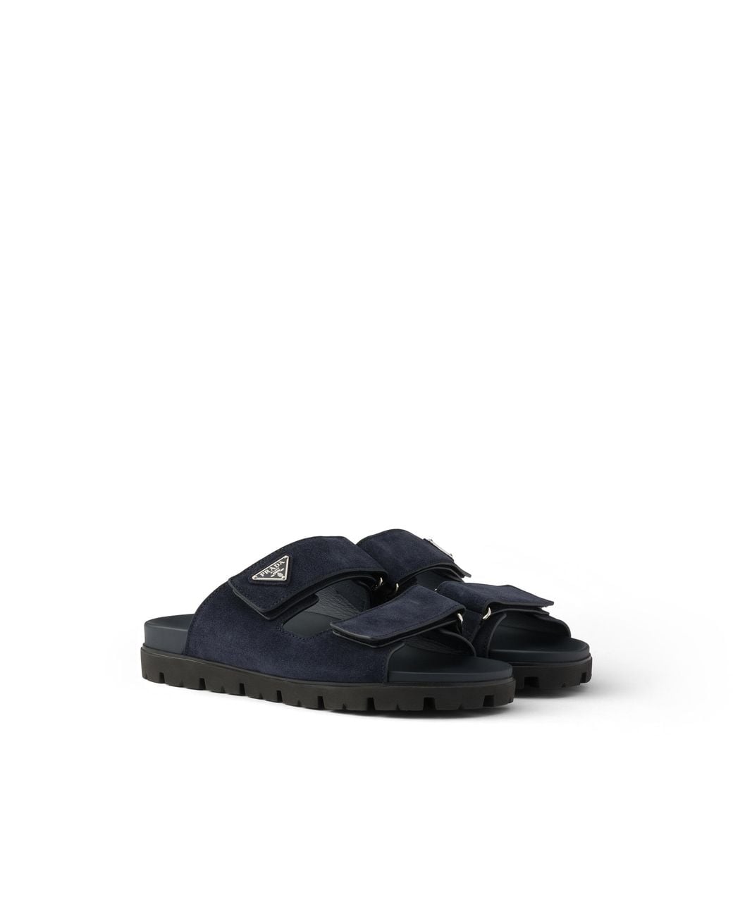 Prada Blue Suede Band Sandals for men