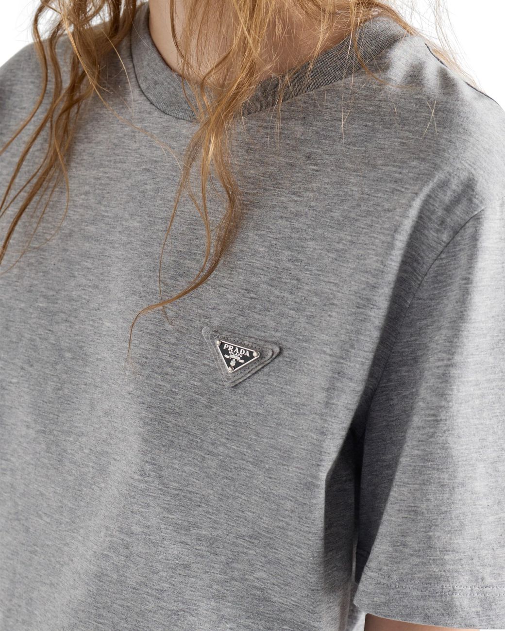 Prada Gray Jersey T-Shirt