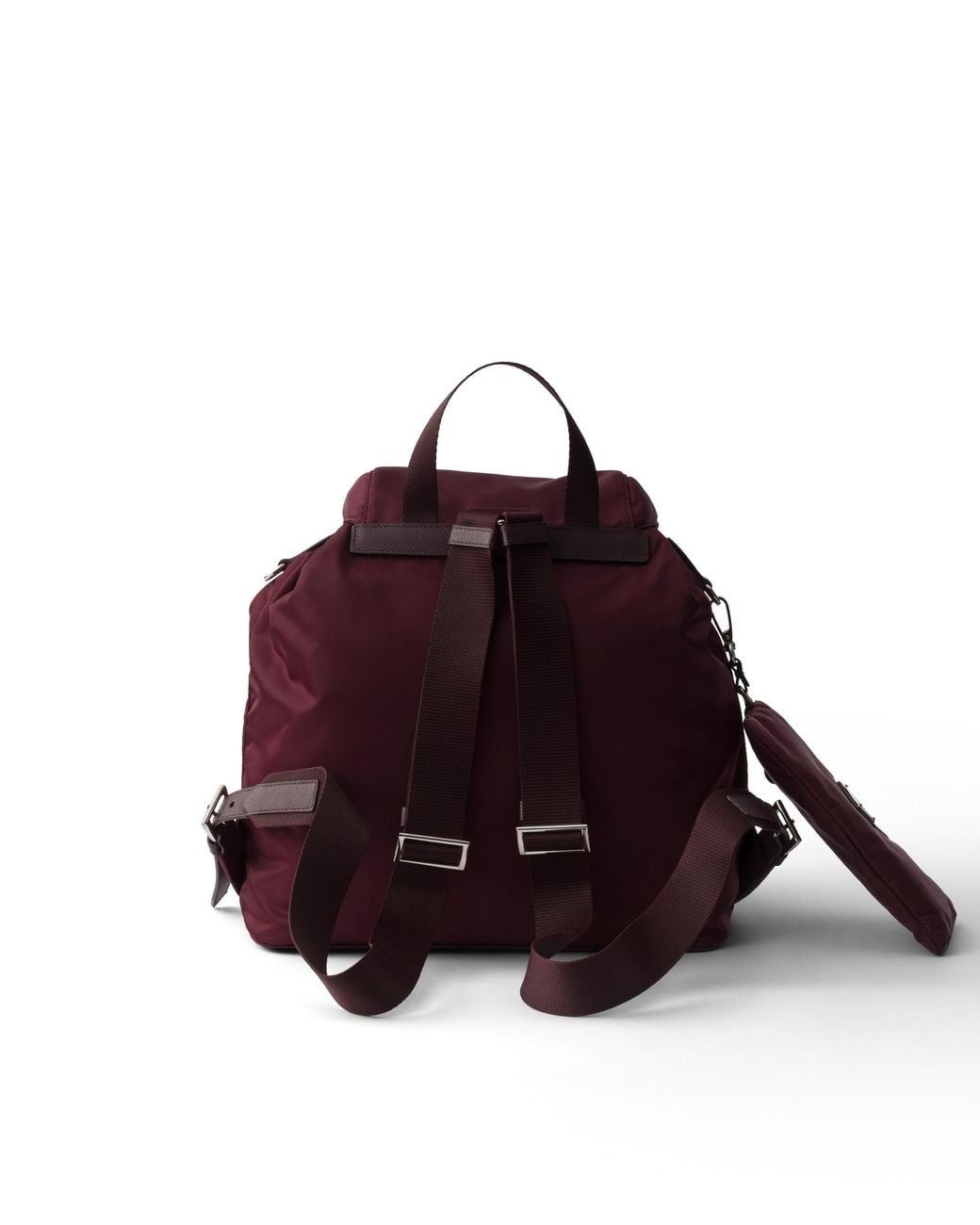 Prada Red Medium Re-Nylon Backpack With Pouch