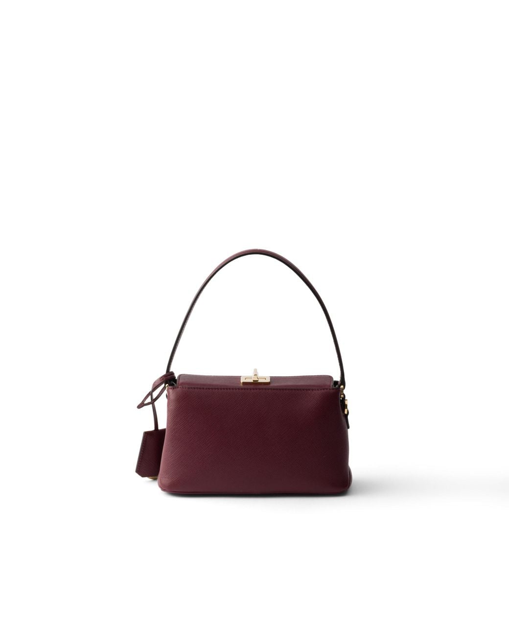 Prada Purple Midi Saffiano Bag, Burgundy