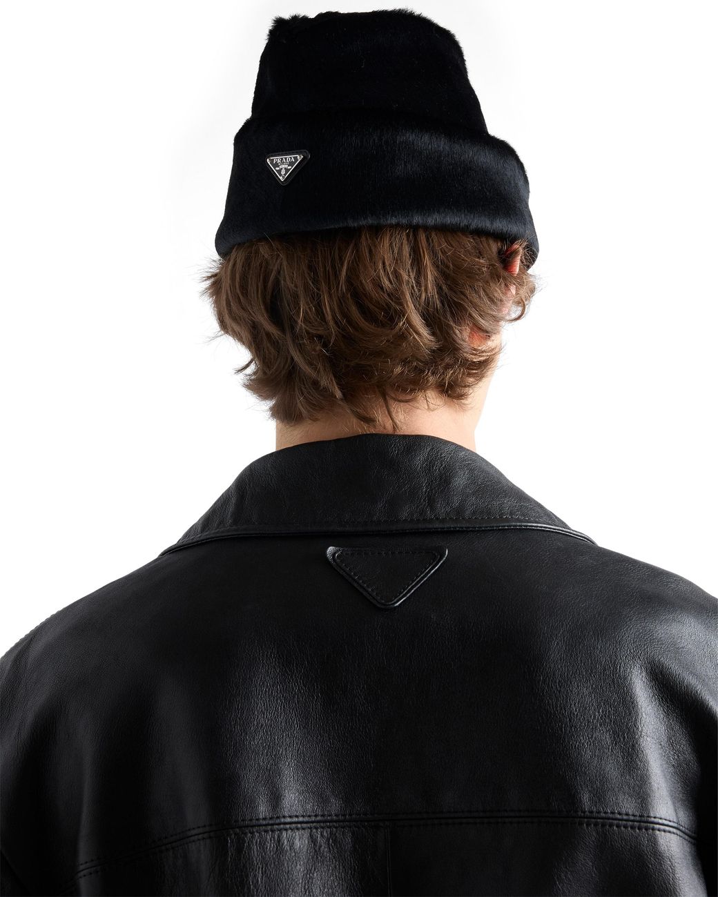 Prada Black Nappa Leather Blouson Jacket for men
