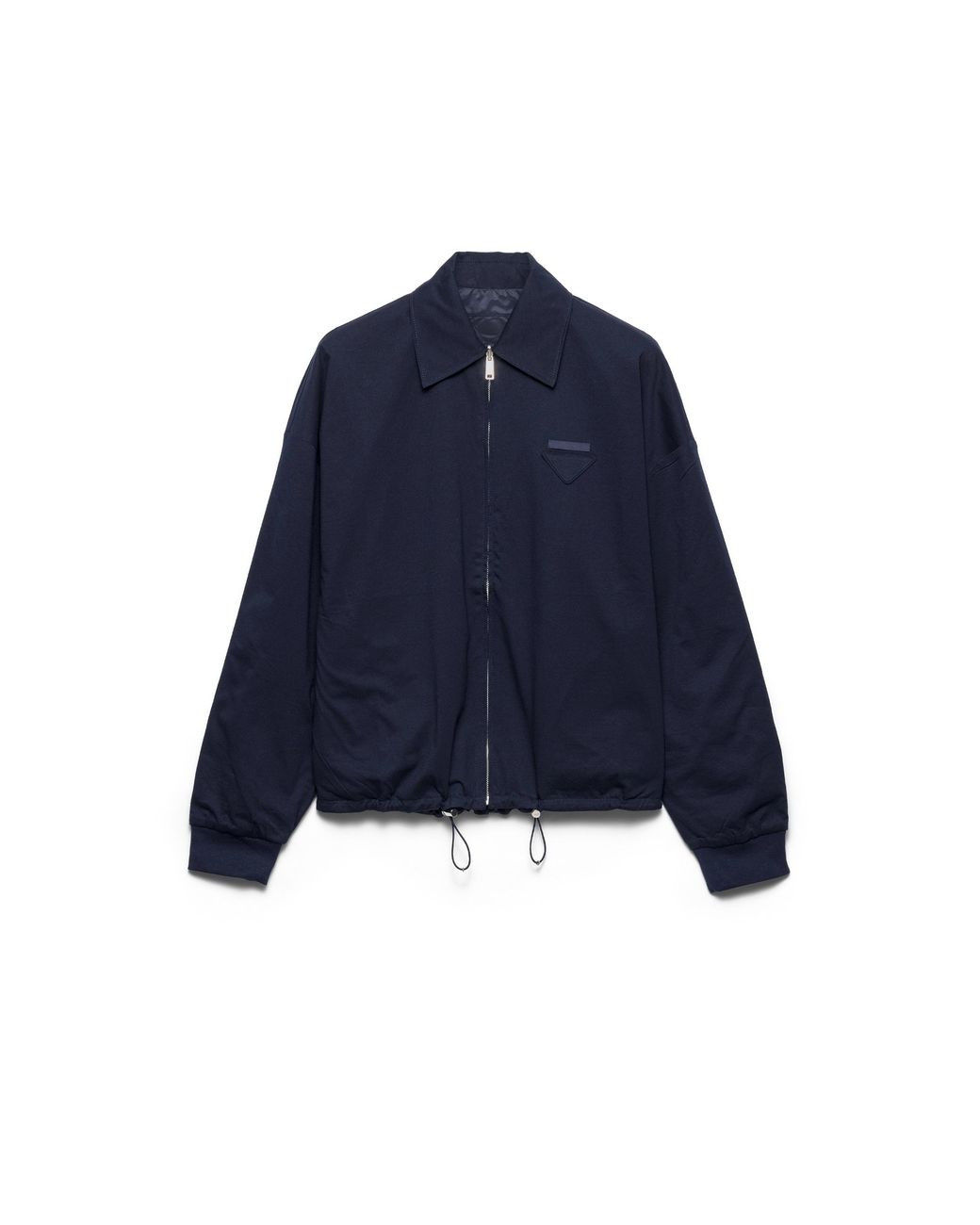 Prada Blue Reversible Jersey Blouson Jacket