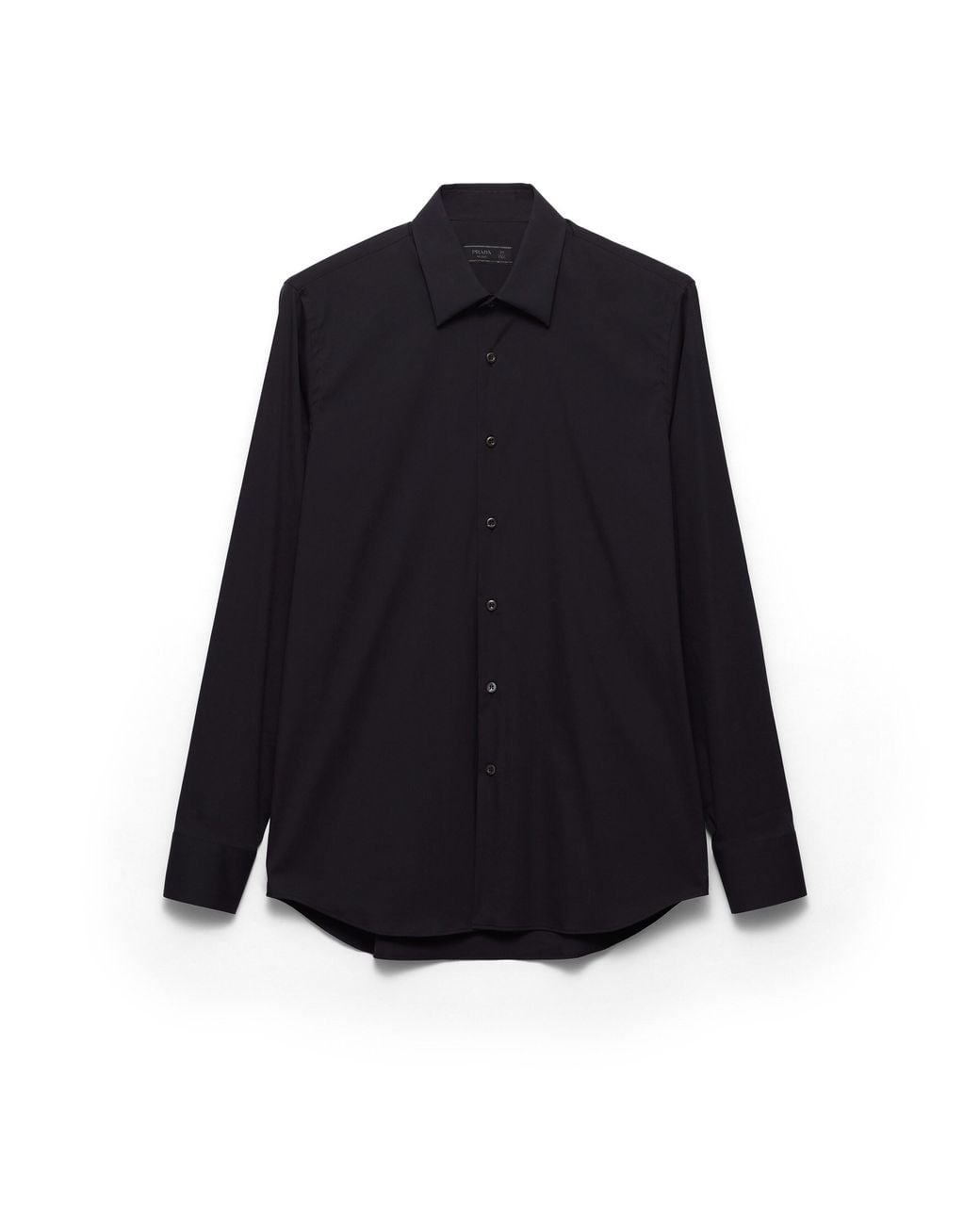 Prada Blue Stretch Cotton Shirt for men