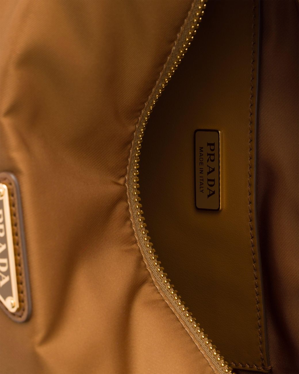Prada Brown Explore Small Re-Nylon And Leather Shoulder Bag, Brandy