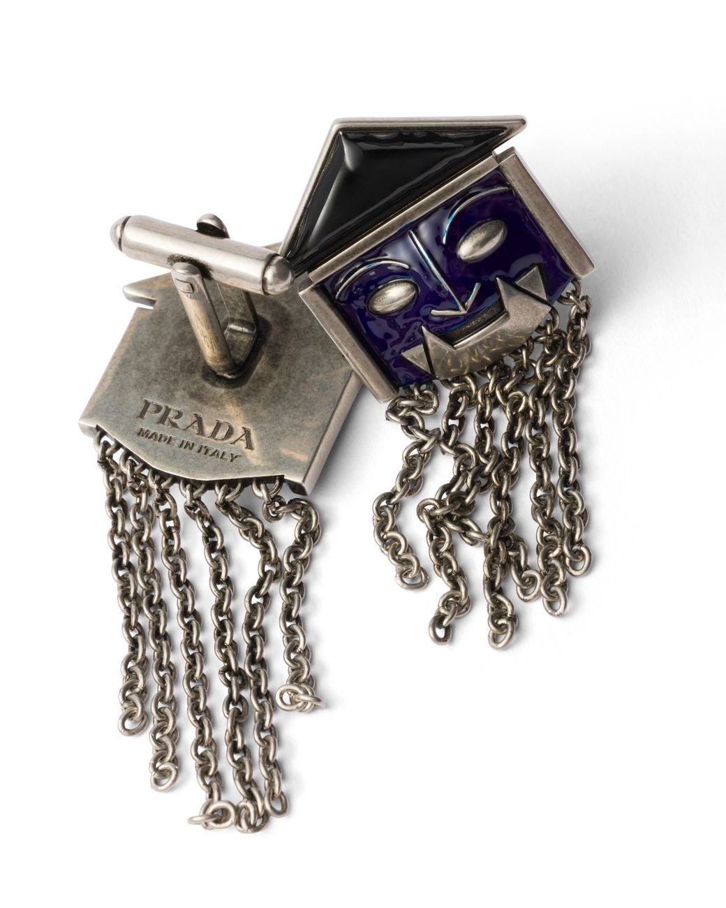 Prada Black Resin And Metal Cufflinks for men